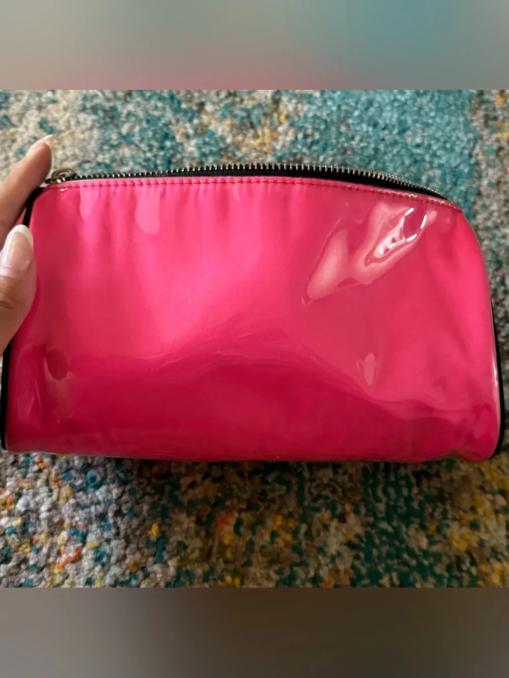 Set of Two Victoria's Secret Vinyl Cosmetic Bags